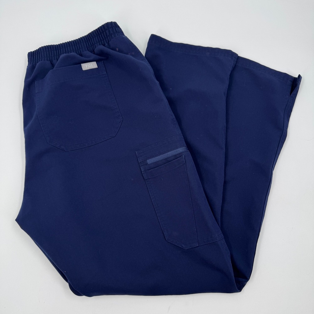 FIGS‎ Technical Collection Scrub Pants Men Large Navy Cargo 7-Pocket Drawstring
